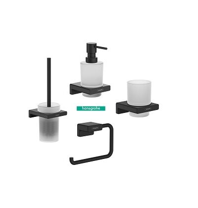HANSGROHE ADDSTORIS Комплект 4в1 аксесоари за баня 41771670/41752670/41745670/черен мат - Онлайн промоция