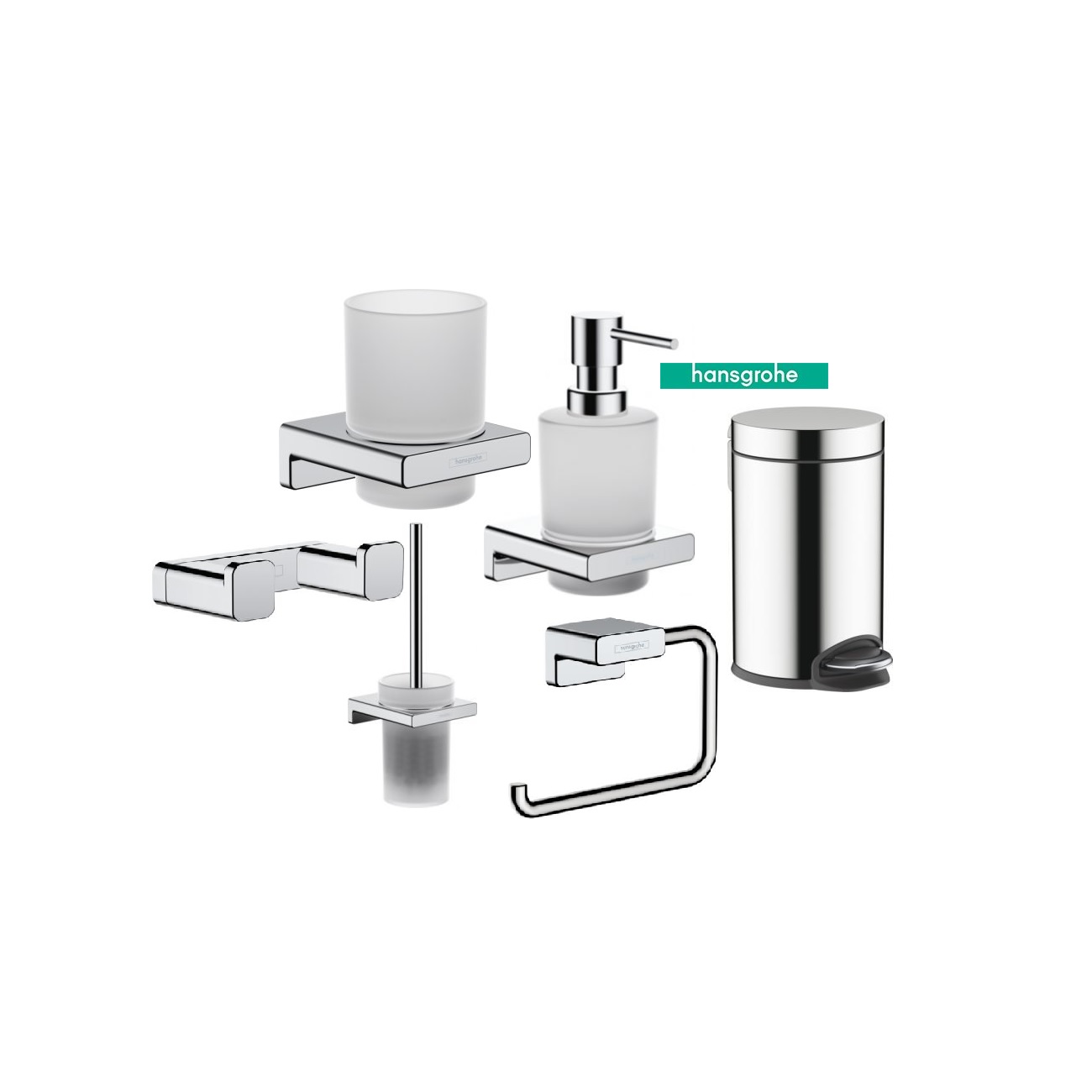 Комплект аксесоари за баня 6 в 1 HANSGROHE ADDSTORIS хром - Онлайн промоция - Image 2