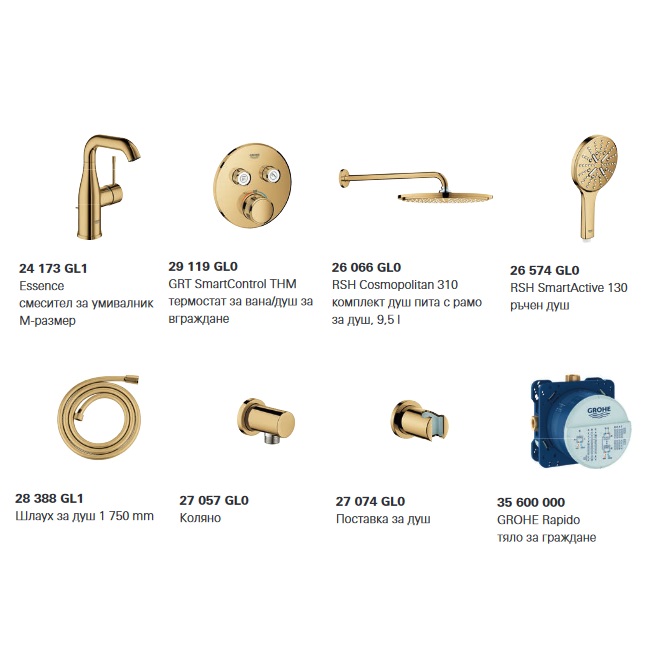 GROHE Комплект за баня GRT SMART CONTROL Cool Sunrise 29119GL0 - Онлайн промоция - Image 2