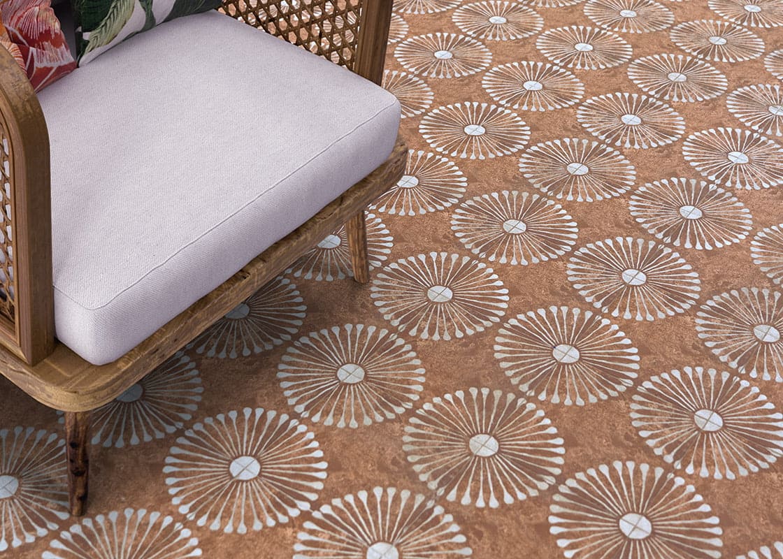 гранитогрес в теракотен цвят