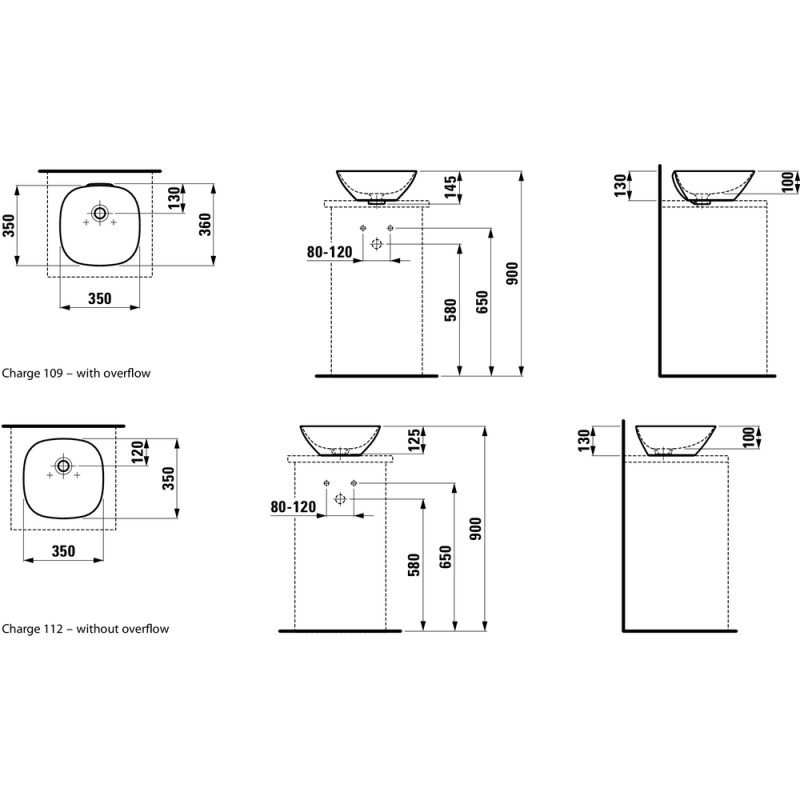 Laufen INO умивалник за баня 35x36см H8123000001091-Онлайн промоция - Image 3