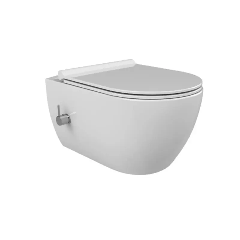 Висяща тоалетна чиния City Rimless с бидетен смесител CERASTYLE