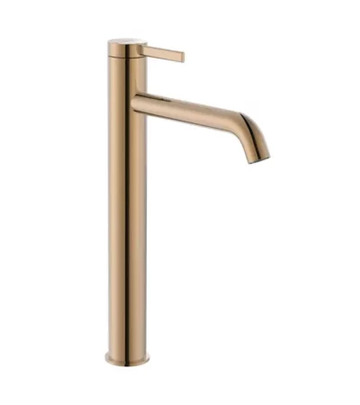 Смесител за умивалник, висок с click-clack, Ona розово злато ROCA Ona A5A349ERG0