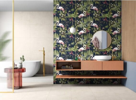 BOTANIC Flamingo Carving DECOR Rect. 60*120 гранитогрес