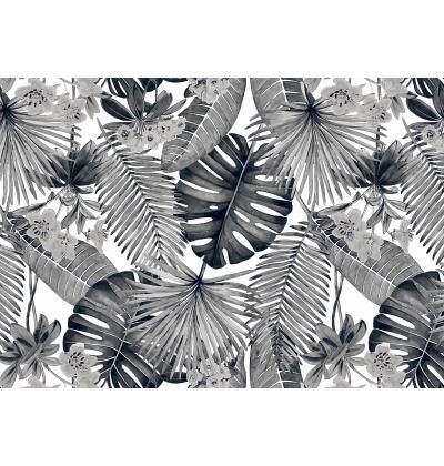 BOTANIC Black&White Carving Decor 60*120 гранитогрес калиброван