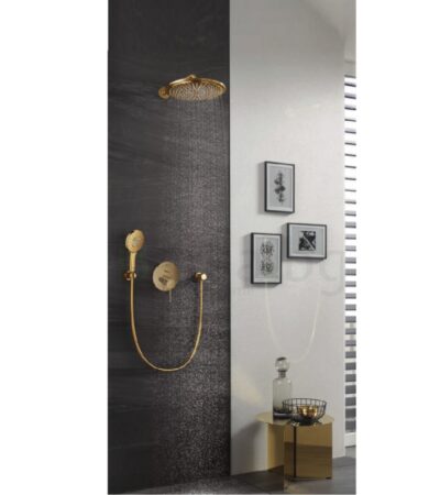 Душ система за вграждане с златен цвят