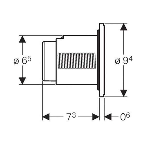 Geberit дистанционен активатор тип 10, пневматичен, двойно промиване, за 8 см 116.056.KH.1 - Image 5