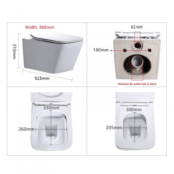 Конзолна тоалетна чиния РИМЛЕС с капак и седалка ICC 5135 - Онлайн промоция - Image 11