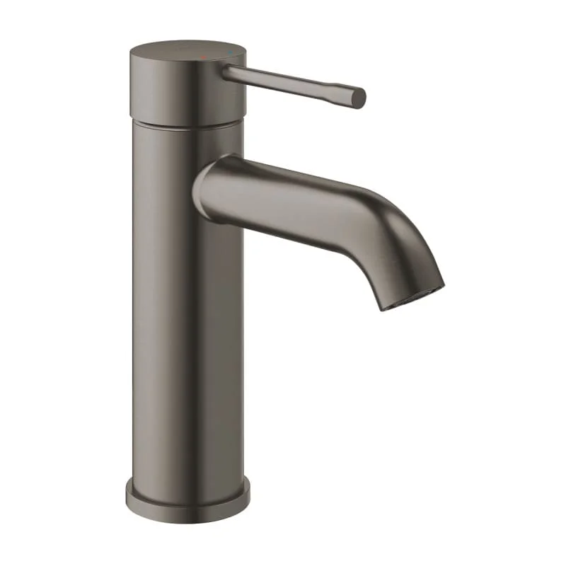 GROHE Essence стоящ смесител за умивалник, цвят Brushed Hard Graphite, без изпразнител, размер S. Луксозен дизайн и немско качество. Код: 24172AL1.