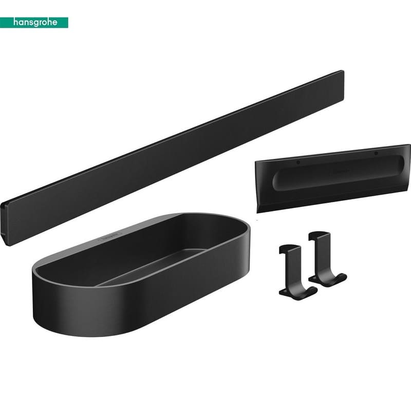 Комплект аксесоари за душ черен мат HANSGROHE WallStoris 27967670