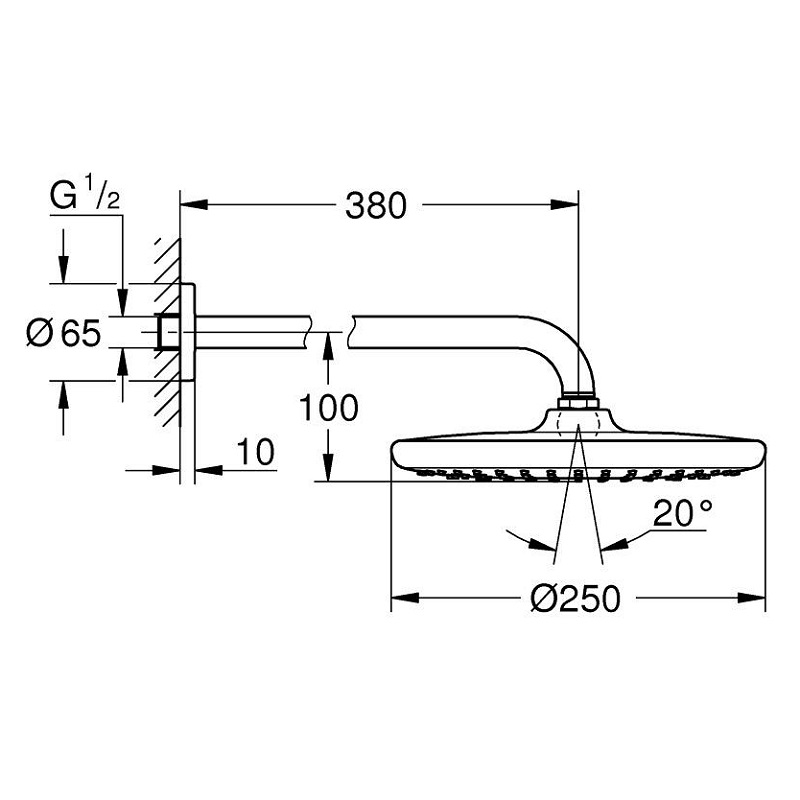 GROHE Tempesta 250 душ пита с рамо 266682430 - Онлайн промоция - Image 3