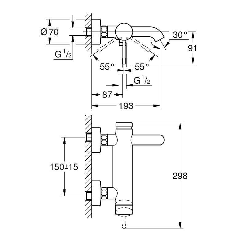 GROHE Essence Смесител за вана 25250KF1- Онлайн промоция - Image 4