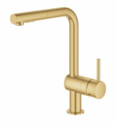 Издърпващ се чучур с превключванемежду душ и аератор