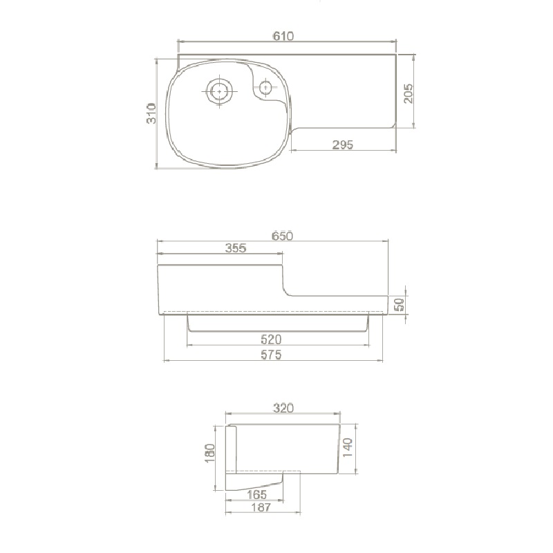 Turkuaz Seramik HARMONY 65 см мивка за баня – Онлайн промоция - Image 3