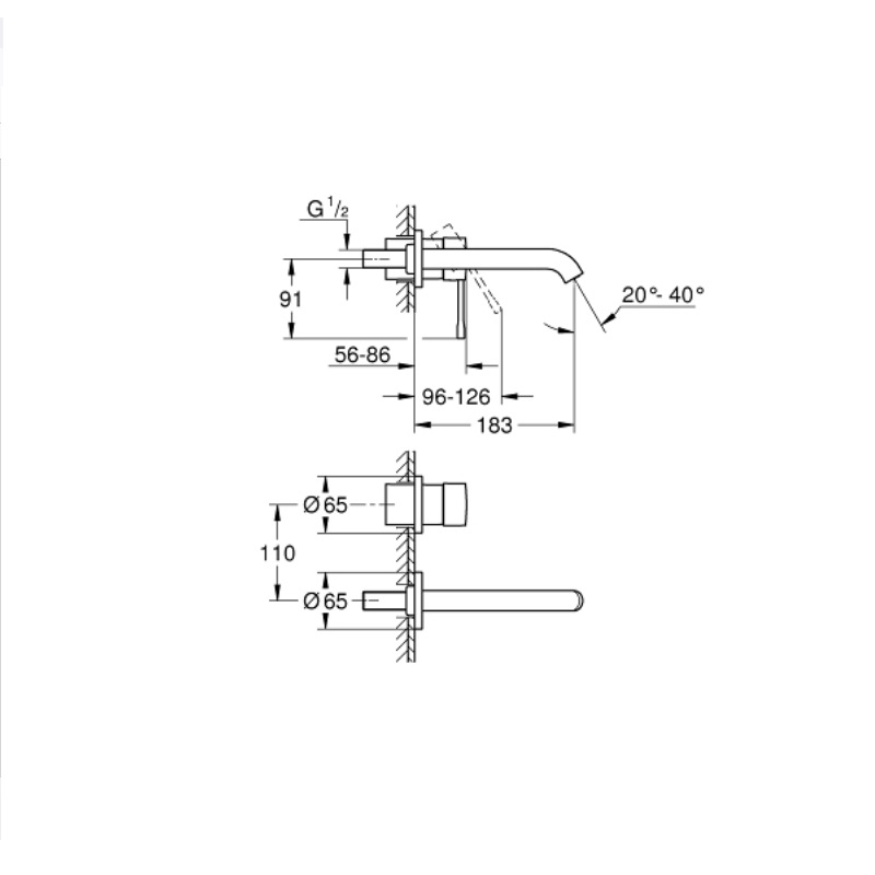 GROHE Essence Двудупков смесител за умивалник 29192KF1+23571000-Онлайн промоция - Image 4