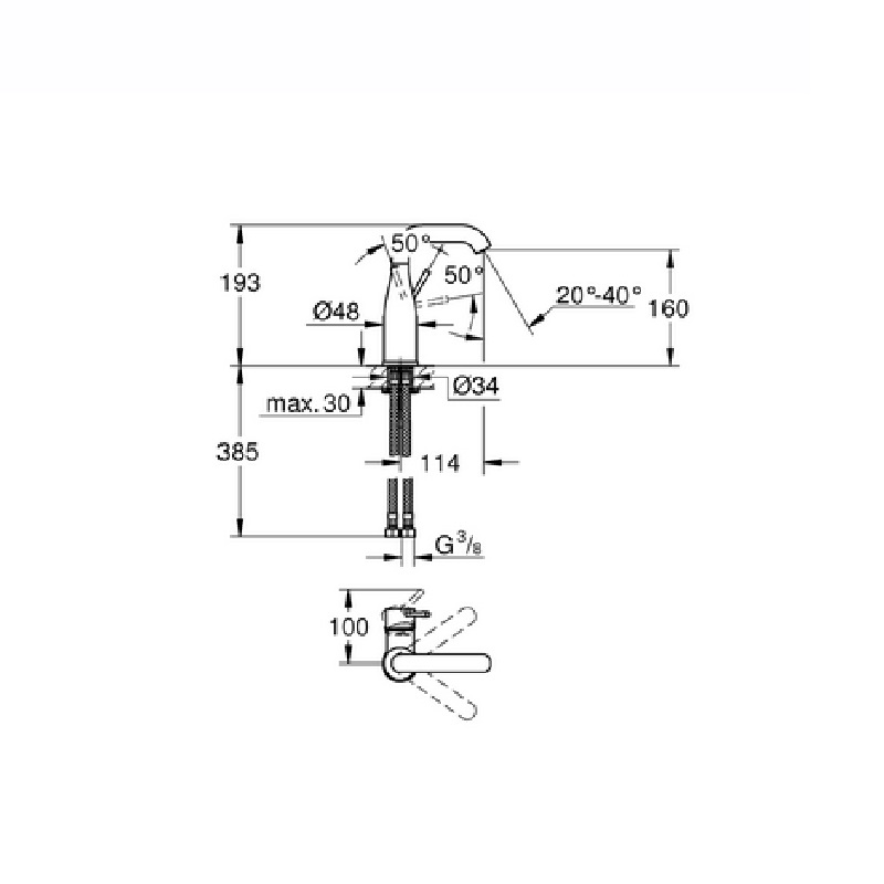 GROHE Essence Смесител за умивалник 24176KF1 - Онлайн промоция - Image 5