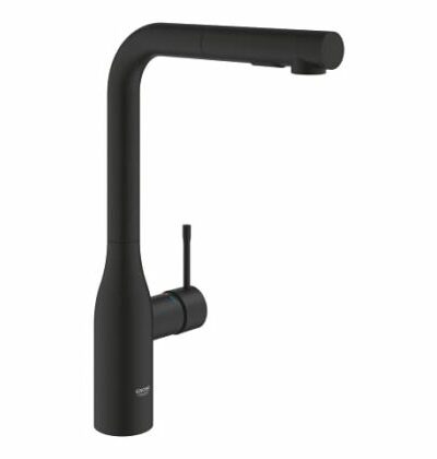 GROHE Essence 30504KF0 кухненски смесител с изтеглящ се чучур черен мат - Онлайн промоция
