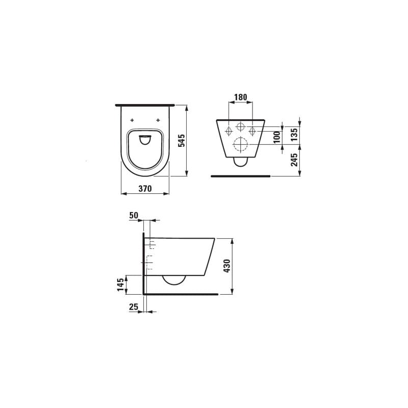 LAUFEN Kartell Rmless конзолна тоал. чиния H8203360000001+ седалка и капак с плавно затваряне H8913330000001 - Image 6