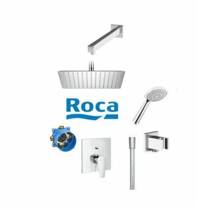 Roca Atlas Комплект душ система за вграждане с ултратънка квадратна душ пита – Онлайн промоция