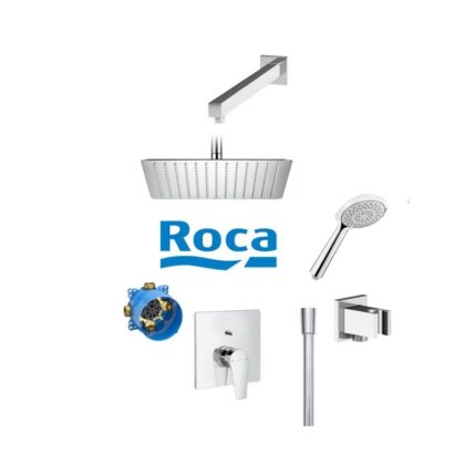 Roca Atlas Комплект душ система за вграждане с ултратънка квадратна душ пита – Онлайн промоция