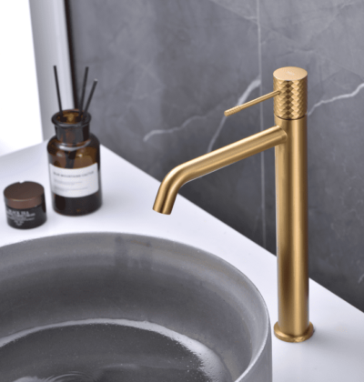 Genova Oro Cepillado висок смесител за баня – Онлайн промоция