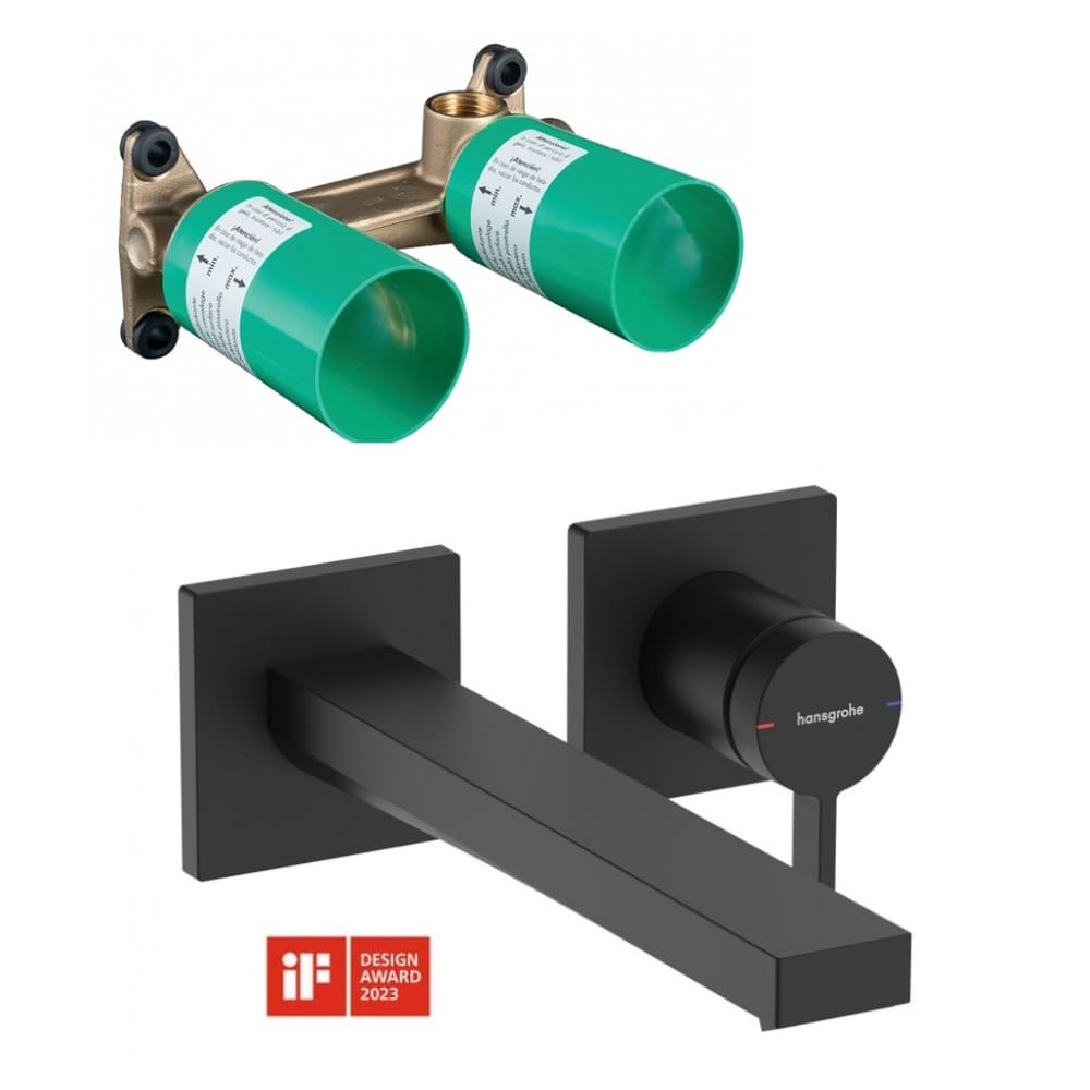 Hansgrohe TECTURIS E 110 Комплект смесител за вграждане за мивка черен мат и тяло за вграждане 73051670+13622180 – ОНЛАЙН промоция - Image 2