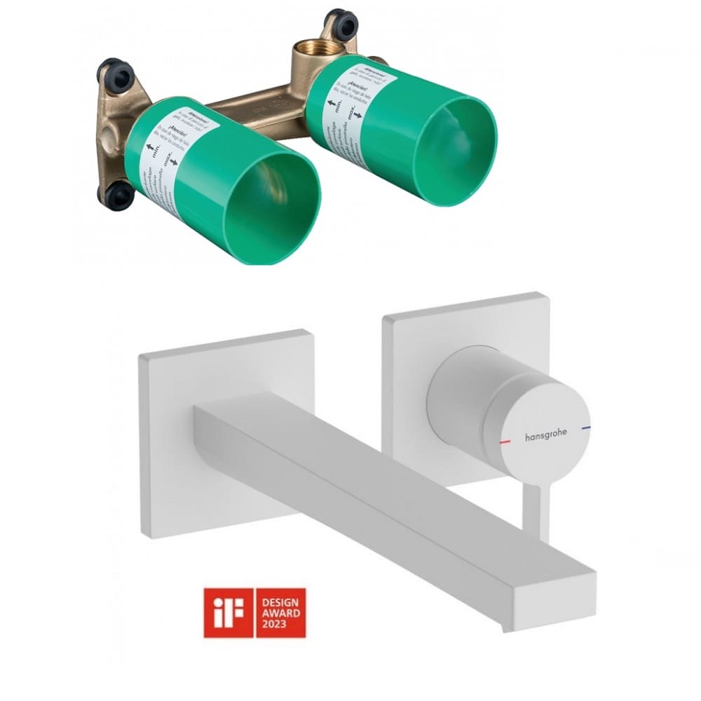 Hansgrohe TECTURIS E 110 Комплект смесител за вграждане за мивка бял мат и тяло за вграждане 73051700+13622180 - ОНЛАЙН промоция - Image 2