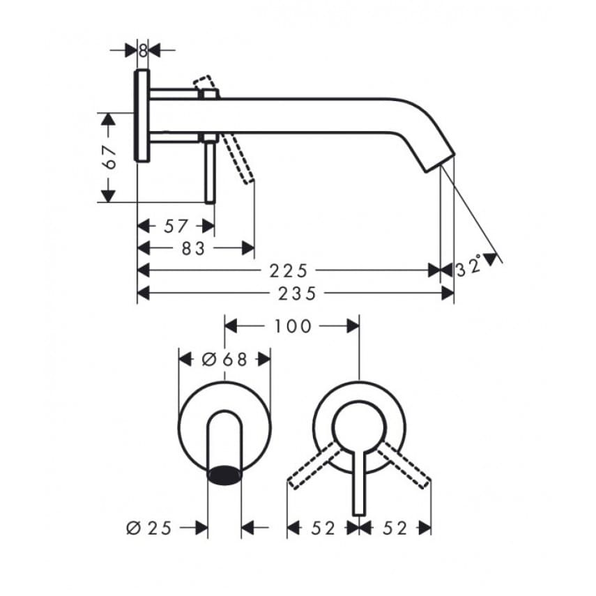 Hansgrohe TECTURIS S 110 Комплект смесител за вграждане хром и тяло за вграждане 73351000+13622180 - ОНЛАЙН промоция - Image 4