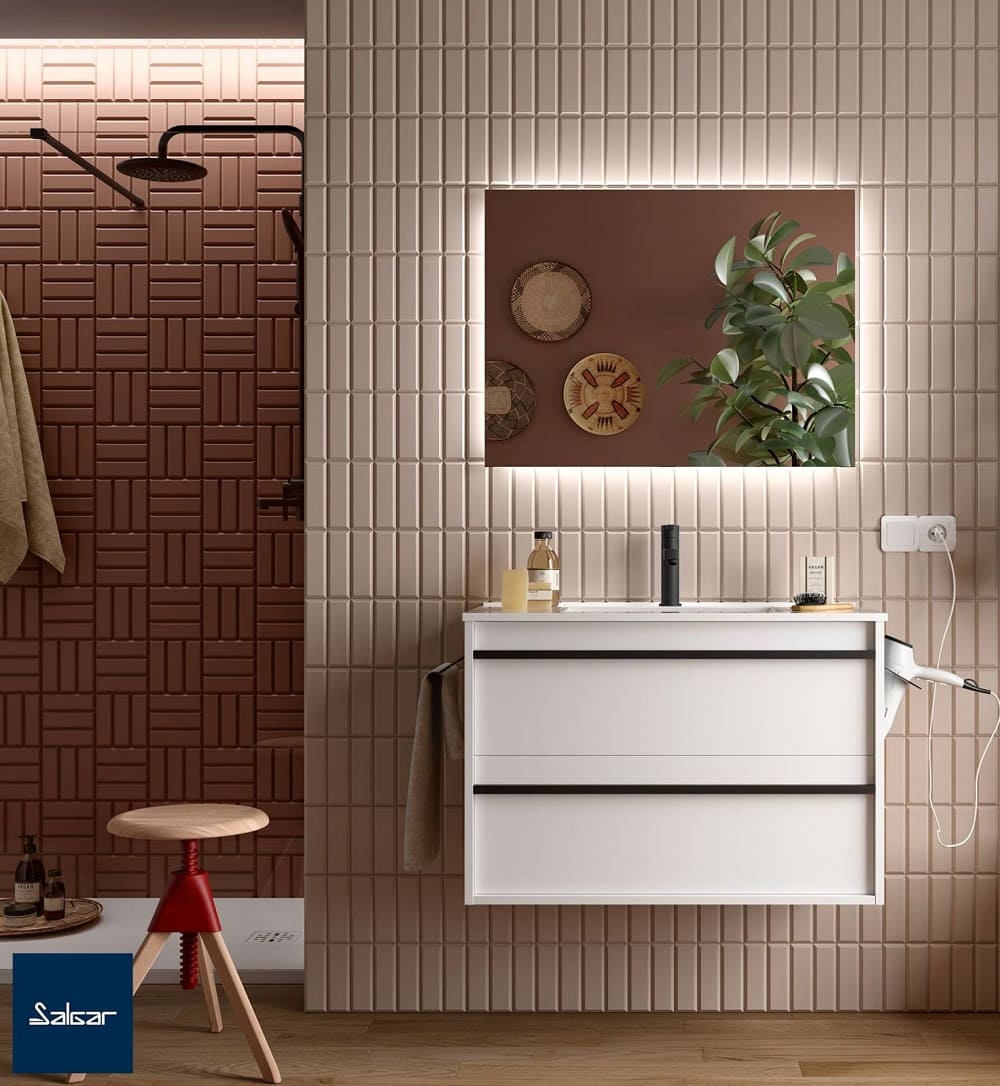 SALGAR ATTILA 80 см Шкаф с мивка и огледало - Image 4