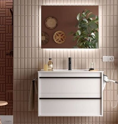 SALGAR ATTILA 80 см Шкаф с мивка и огледало