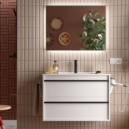 SALGAR ATTILA 80 см Шкаф с мивка и огледало