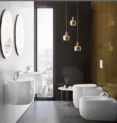 Beyond Луксозна порцеланова мивка с интегрирана полуконзола FINECERAMIC® A3270B1000 ROCA