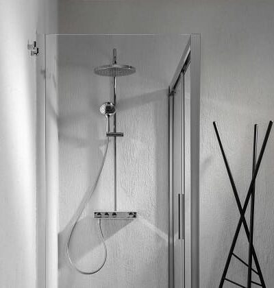 ROCA Index-T Switch термостатична душ колона 3 пътна с полица и прибиращ се чучур  A5A9H09C00