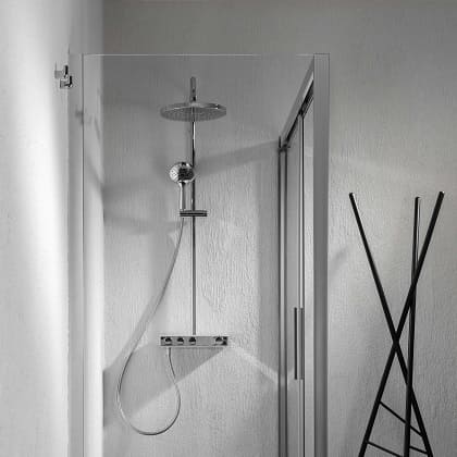 ROCA Index-T Switch термостатична 3-пътна душ колона с 2 функции на душ питата и полица A5A9J09C00