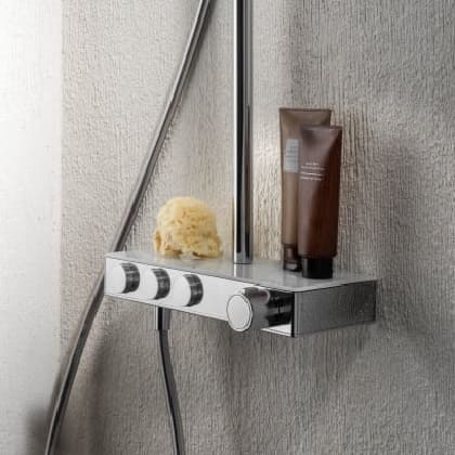 ROCA Index-T Switch термостатична 3-пътна душ колона с 2 функции на душ питата и полица A5A9J09C00 - Image 2