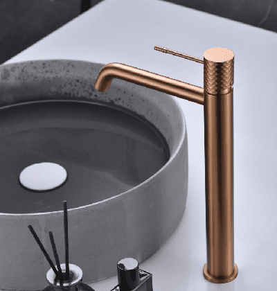 Genova Oro Roso Cepillado Висок смесител за мивка