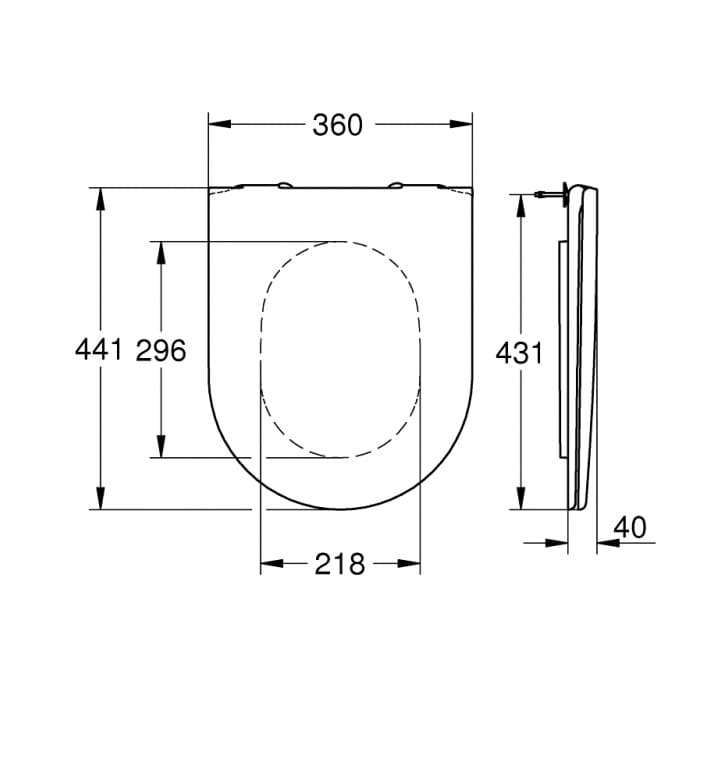 GROHE Essence PureGuard 3957100H Конзолна тоалетна чиния и капак с плавно затваряне 9577000 - Image 5