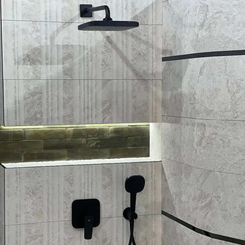 GROHE CUBEO душ гарнитура за вграждане с Tempesta 250 черен мат 1053362430