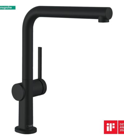 Висок L-образен кухненски смесител черен мат HANSGROHE Talis M54 270 72840670