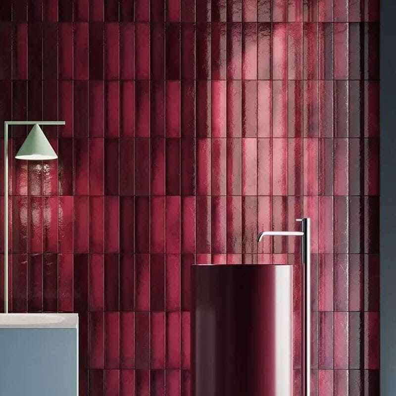 Зелени, малки фаянсови плочки за баня и кухня Masovia Gloss STR 7.8×29.8 Tubadzin