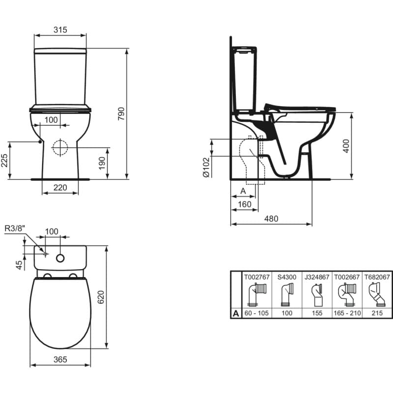 IDEAL STANDARD EVROVIT 62 см къса проекция WC ПРОМО W007501 комплект моноблок технология RimLS+ - Image 4