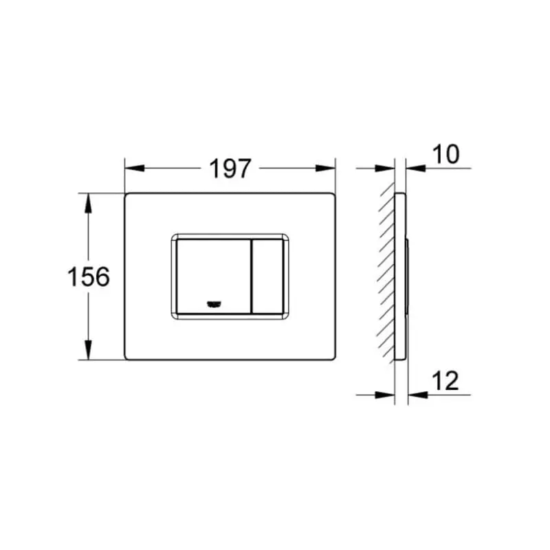 Grohe Skate Cosmopolitan Flush Plate, Brushed Cool Sunrise (38732GN0)