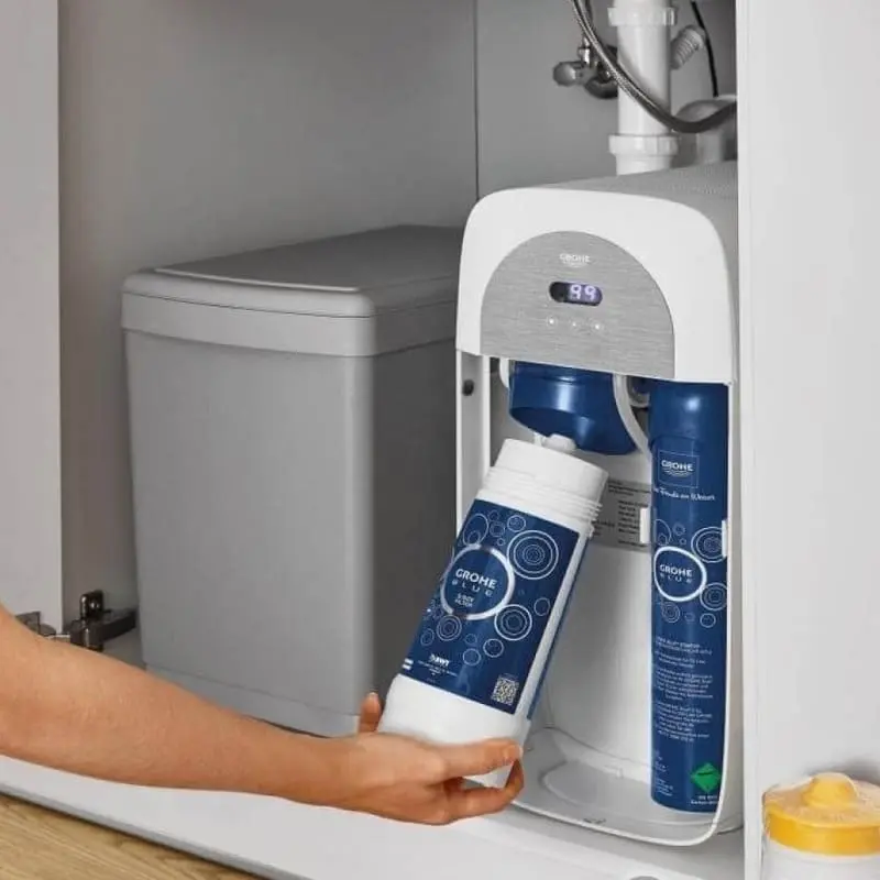 GROHE Blue Home C-чучур 31455KS1 черен мат – Кухненски смесител с филтрирана вода и елегантен дизайн - Image 4