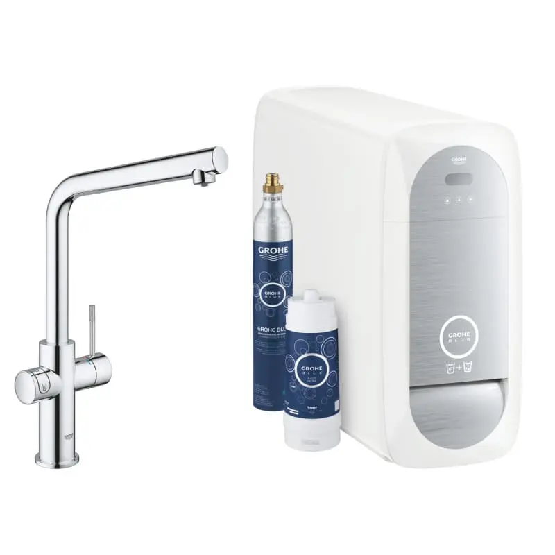 Комплект GROHE Blue Home 31454001 – смесител, охлаждаща система и филтър за пречистване на вода