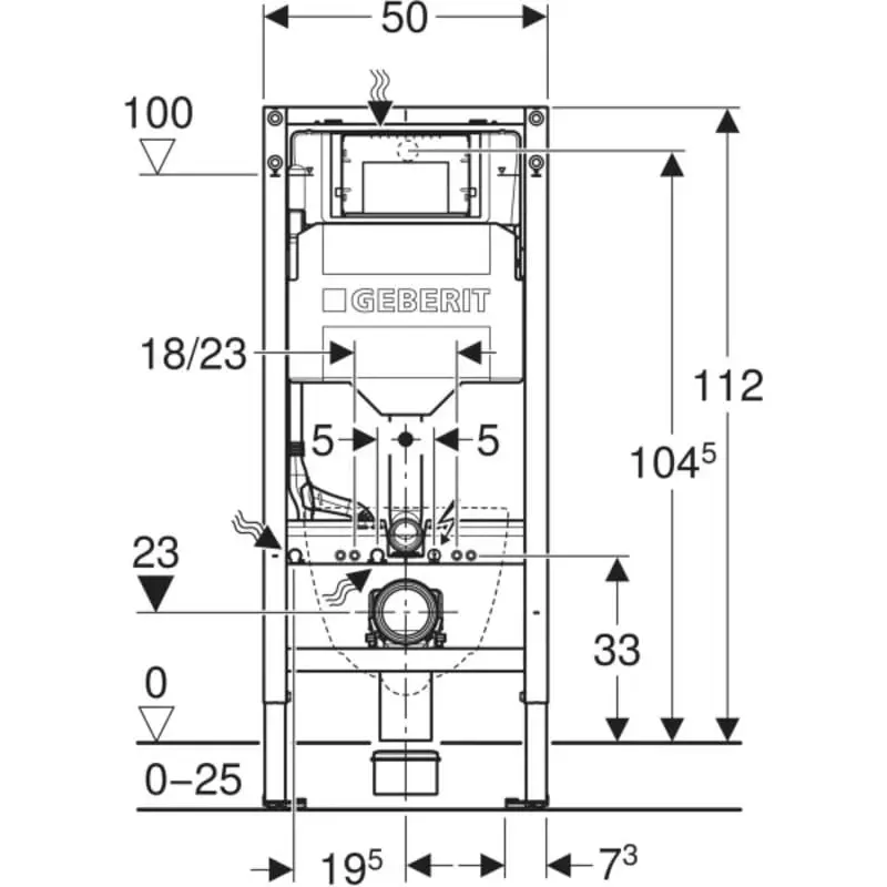 Geberit пакет структура за вграждане Duofix с бутон Delta 50 - Image 2