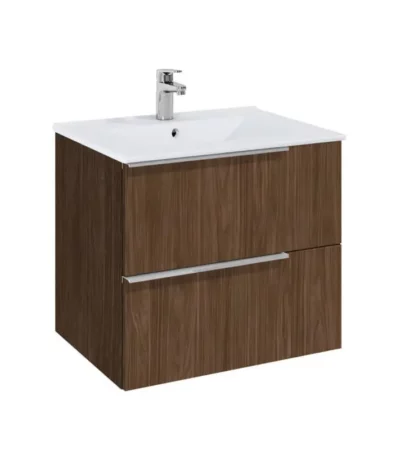 Шкаф 600 mm, Elegant plus alpine walnut с 2 чекмеджета и умивалник ROCA Elegant Plus A852018540