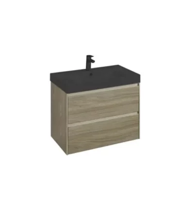 ROCA Ona Шкаф с черна мивка с две чекмеджета A857613511/A857630511